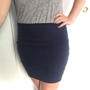 Navy mini skirt, small, fitted